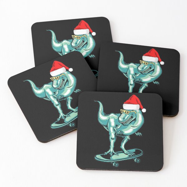 Item preview, Dinosaur Santa Hat Skateboard Matching Christmas designed and sold by Dinaleroy.