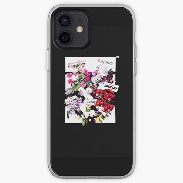 Flores blanquecinas Funda blanda para iPhone