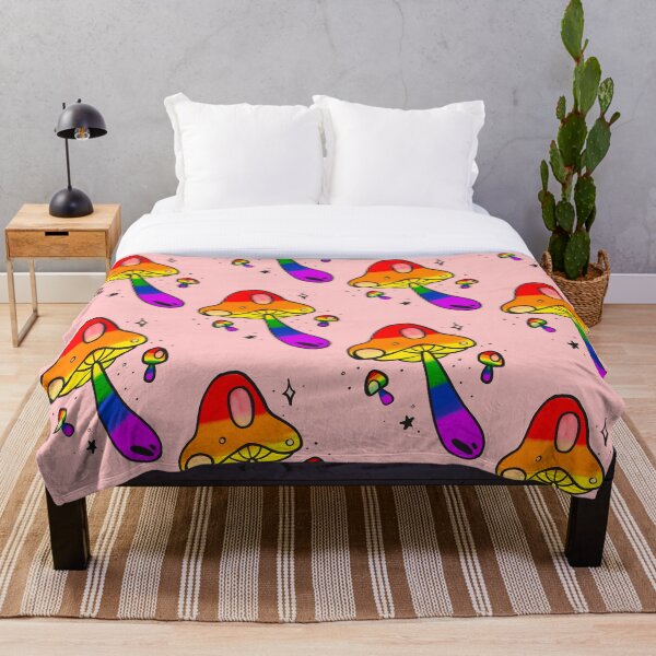Item preview, Rainbow pride flag mushroom  designed and sold by AwkwardCrow.