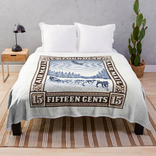Item preview, 1931 NEWFOUNDLAND Dog Sled and Seaplane Stamp designed and sold by retrographics.