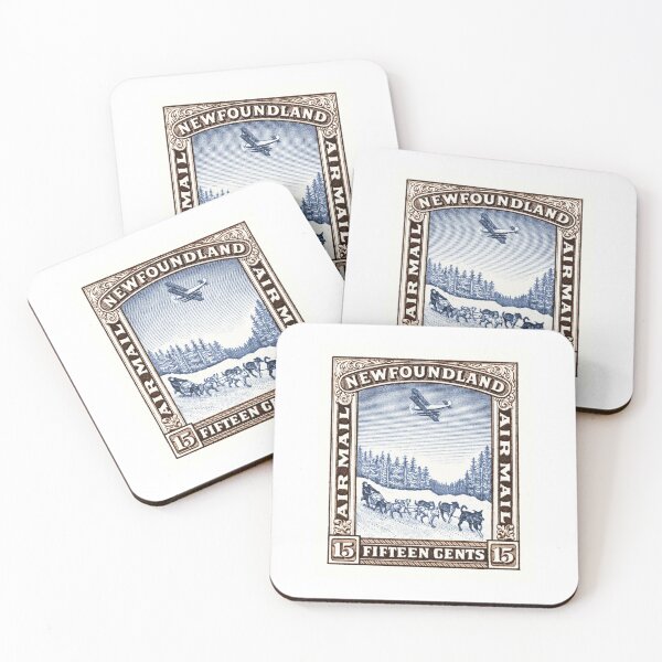 Item preview, 1931 NEWFOUNDLAND Dog Sled and Seaplane Stamp designed and sold by retrographics.