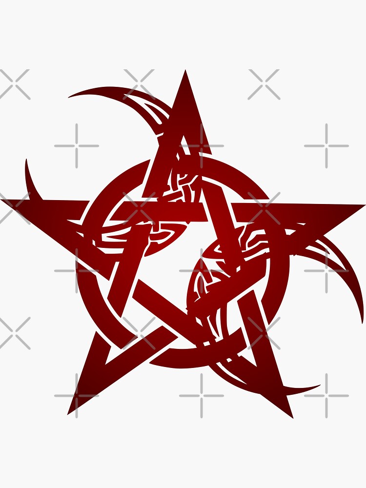 Wiccan Pentacle | Moon Pentacle | Celtic Moon Star | Pentagram Sticker