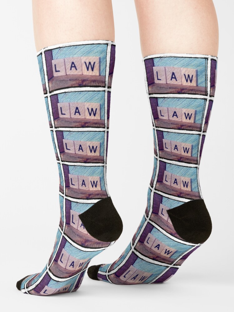 Alternate view of Law, Law student gifts, Law student, Law mask, Law socks, Law sticker, Socks