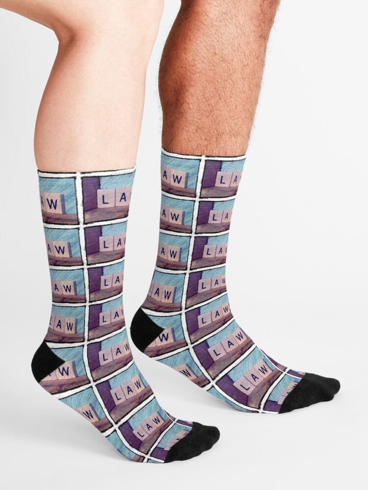 Alternate view of Law, Law student gifts, Law student, Law mask, Law socks, Law sticker, Socks