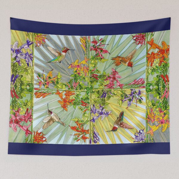 Item preview, 4 American Hummingbirds Mirror Dazzle Mandala designed and sold by HummingbirdPics.