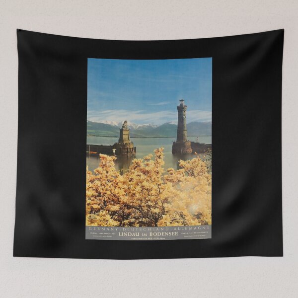 Item preview, retro classic Lindau im Bodensee poster designed and sold by CorasPosters.