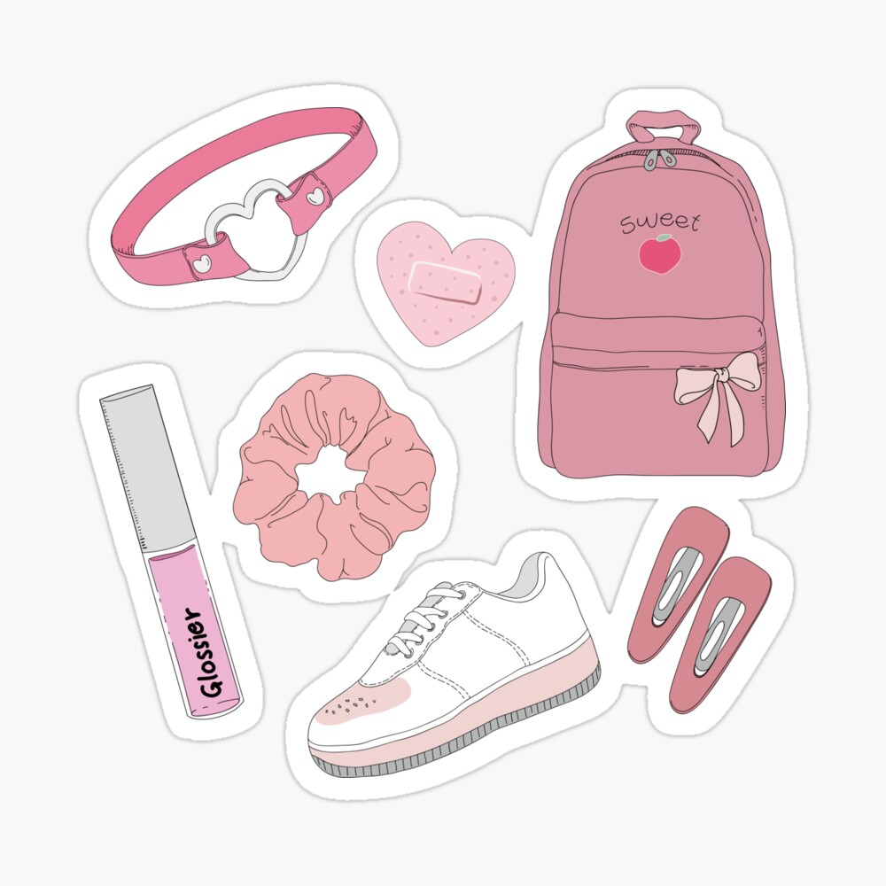 soft girl aesthetic vsco sticker iphone case by honyang redbubble