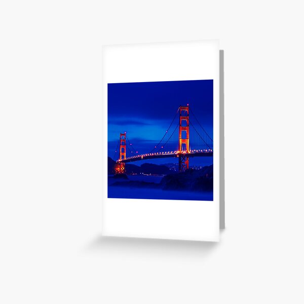 Item preview, Golden Gate Bridge at Night Postcard designed and sold by Misti Rainwater-Lites.