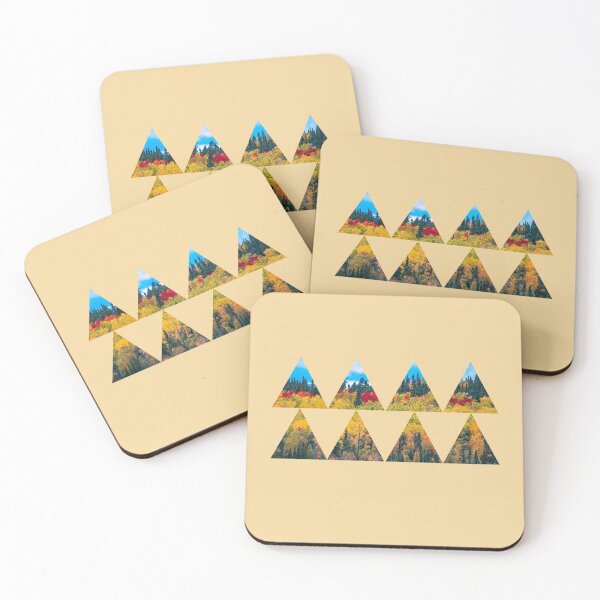 Item preview, Autumn Forest Pine Triangles - Modern Art Nature Aesthetic designed and sold by Dorkification.