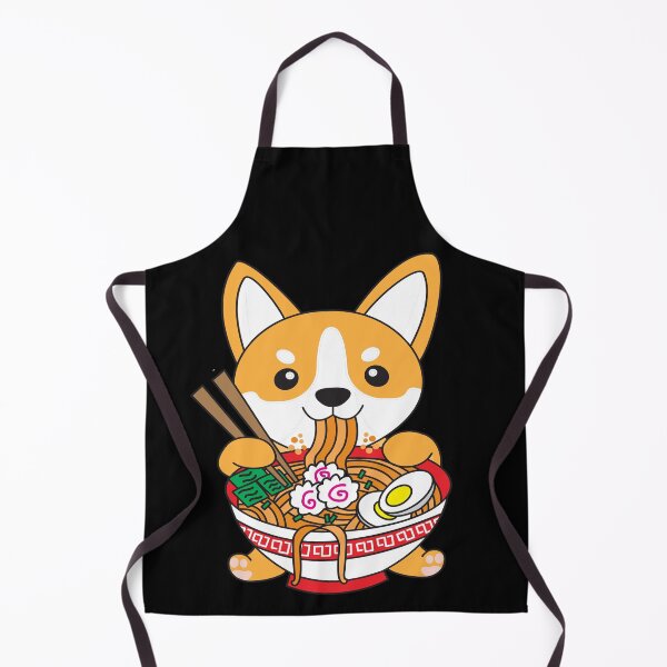 Item preview, Corgi Eating Ramen Cute Kawaii Noodles designed and sold by YueHeng Creates ⭐⭐⭐⭐⭐.