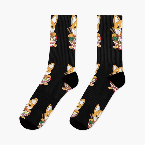 Item preview, Corgi Eating Ramen Cute Kawaii Noodles designed and sold by YueHeng Creates ⭐⭐⭐⭐⭐.