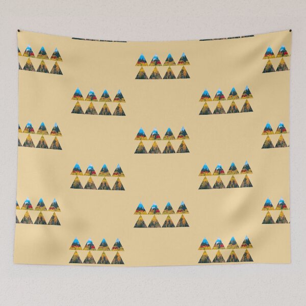 Item preview, Autumn Forest Pine Triangles - Modern Art Nature Aesthetic designed and sold by Dorkification.