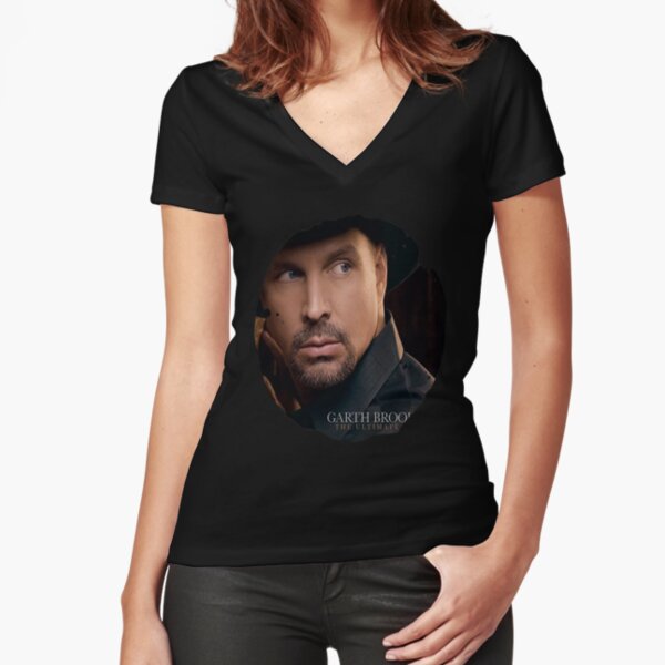 Men Garth Brooks The Ultimate Hits Long Sleevern Fashion Fitted V-Neck T-Shirt