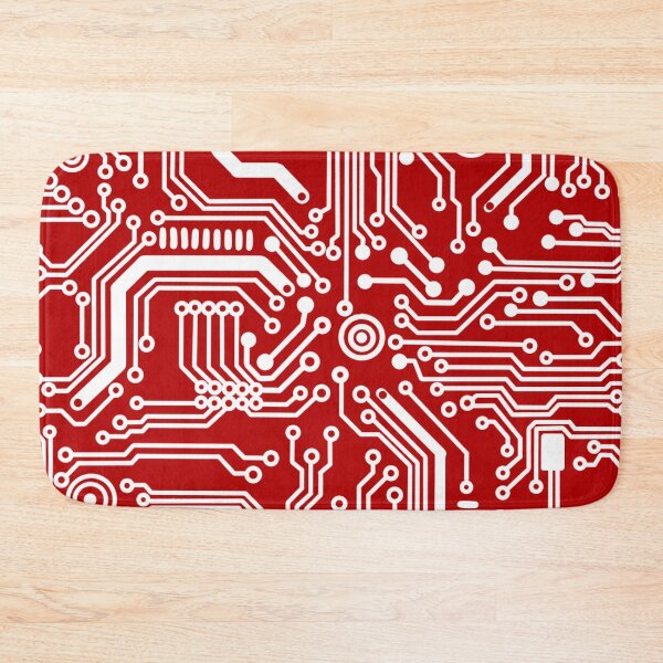 Item preview, red microchip hardware circuit design designed and sold by Giulia  Palazzo.