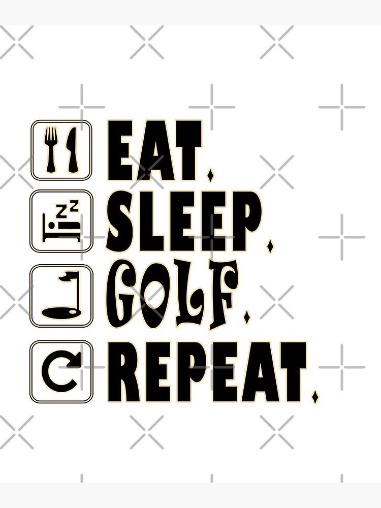 Disover EAT SLEEP GOLF REPEAT Canvas