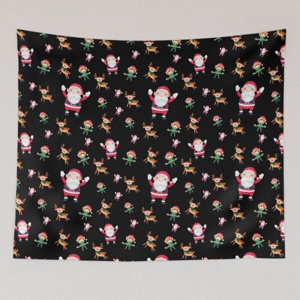 Item preview, Santa Claus, reindeer and elves pattern designed and sold by rubenarocho.