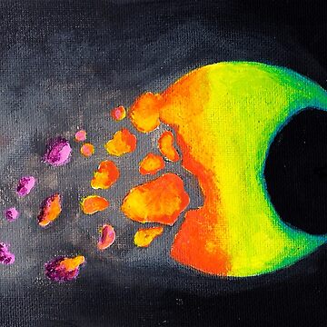 Artwork thumbnail, Moon Breaking Apart by Quiet Meow Design