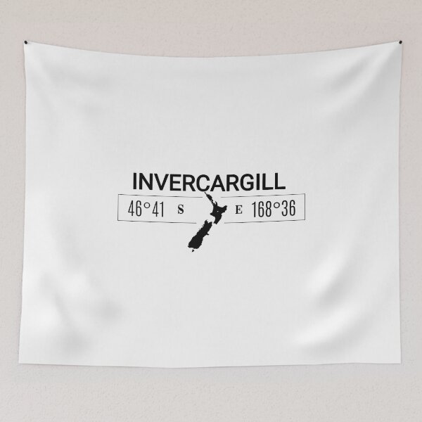Item preview, INVERCARGILL-New Zealand-Coordinates-Map-Sign designed and sold by LatitudeNZ.