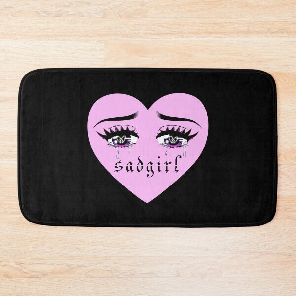 Item preview, Crying Sad Girl Anime Eyes Pink Heart designed and sold by Cici Garcia.