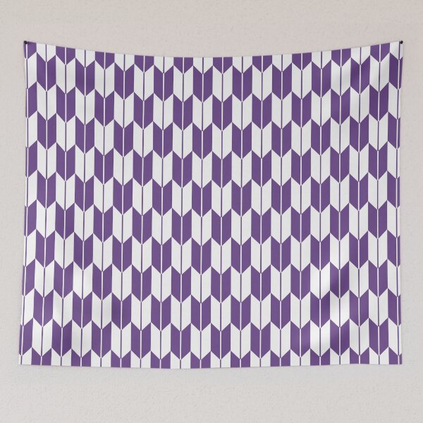 Item preview, Purple and White Yagasuri Traditional Japanese Pattern #1 designed and sold by Heedee Design.