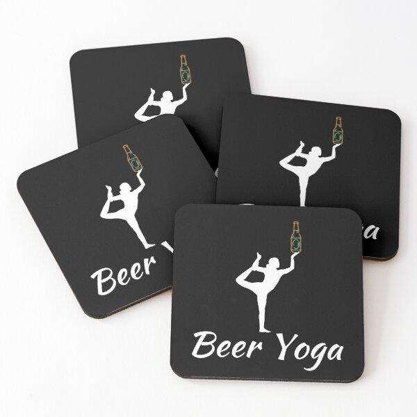 Item preview, Beer Yoga - Yoga Pose - 2 - White - by Boo-da-chay designed and sold by Boo-da-chay.
