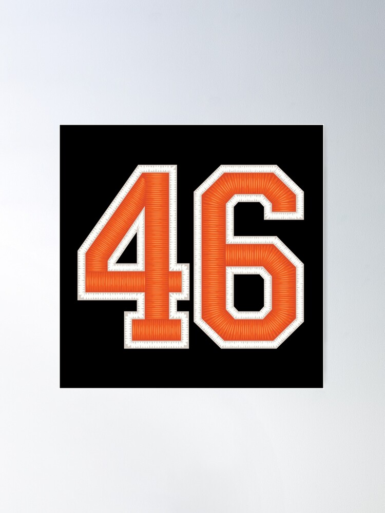 American football ball number 46, forty six | Sticker