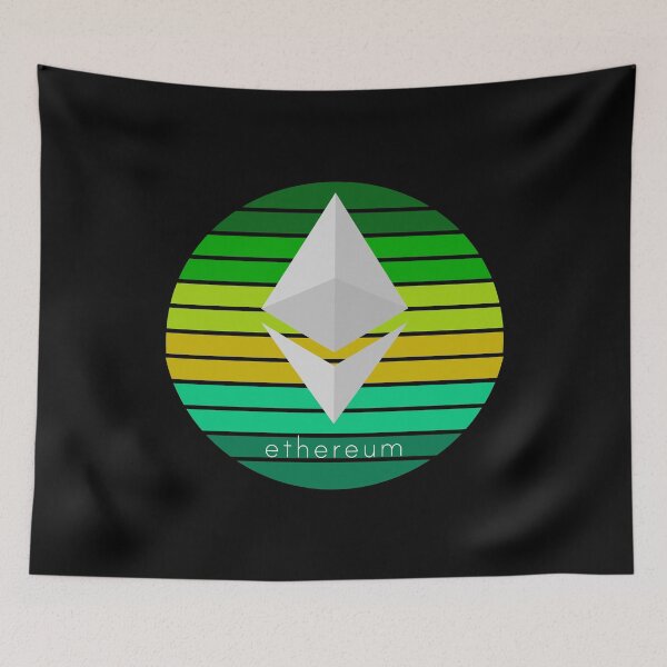 Item preview, Diseño Ethereum Green Sunset designed and sold by Bitcoin-Fashion.