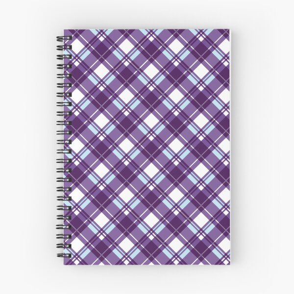 Item preview, Purple, Blue and White Diagonal Tartan Pattern designed and sold by PurpleAdventure.