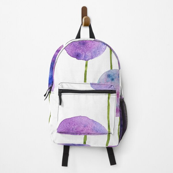 Item preview, hand painted abstract purple onion flowers designed and sold by ColorandColor.
