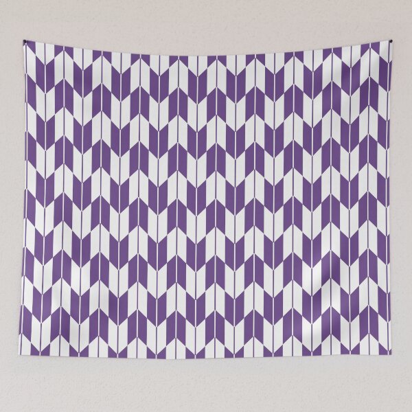 Item preview, Purple and White Yagasuri Traditional Japanese Pattern #2 designed and sold by Heedee Design.