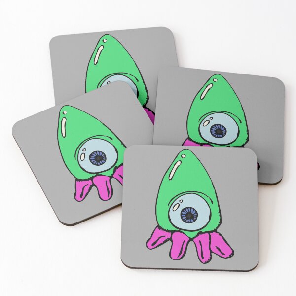 Item preview, Kawaii Pink And Green Squid designed and sold by Chubuter.