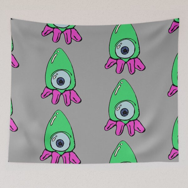 Item preview, Kawaii Pink And Green Squid designed and sold by Chubuter.