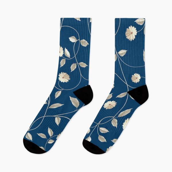 Item preview, Elegant Floral on Blue Background designed and sold by pugmom4.