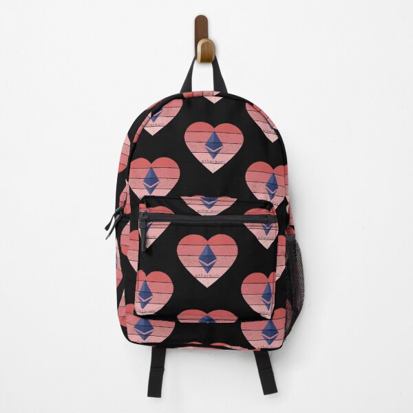 Item preview, Love Ethereum Pink Heart Sunset designed and sold by Bitcoin-Fashion.