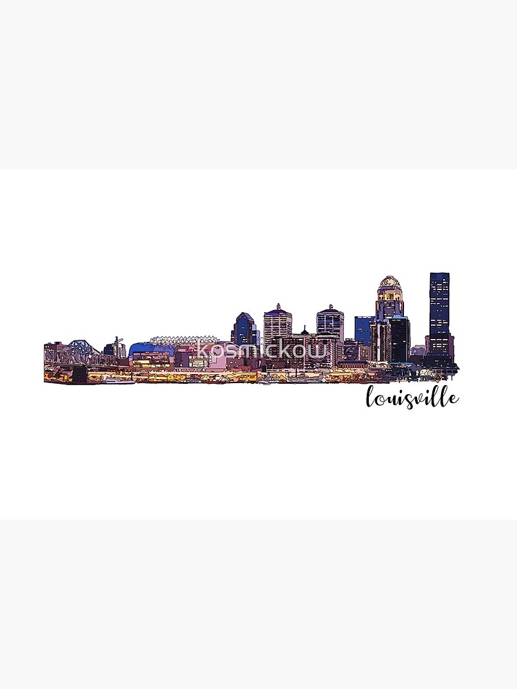 Louisville Skyline Outline Art Board Print for Sale by kosmickow