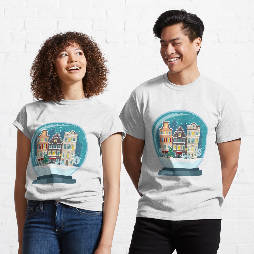 Snow Glob, Snowball Globe, Snowglobe, Christmas Globe, Crystal Ball Classic T-Shirt