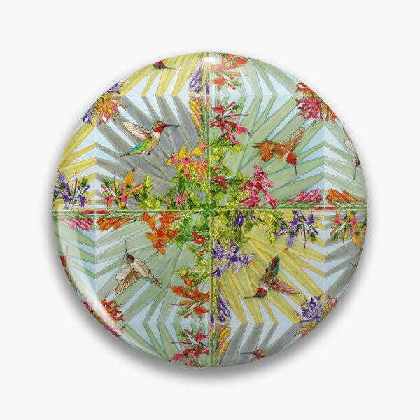 Item preview, 4 American Hummingbirds Mirror Dazzle Mandala designed and sold by HummingbirdPics.