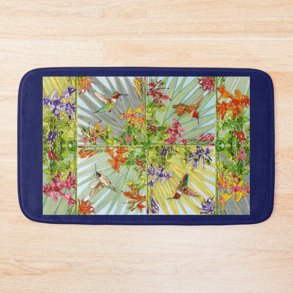 Item preview, 4 American Hummingbirds Mirror Dazzle Mandala designed and sold by HummingbirdPics.