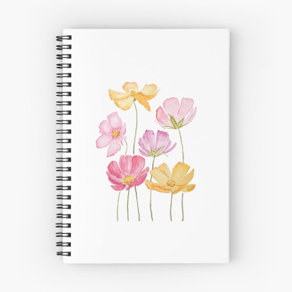 Item preview, hand painted colorful cosmos flowers designed and sold by SelenePaintings .