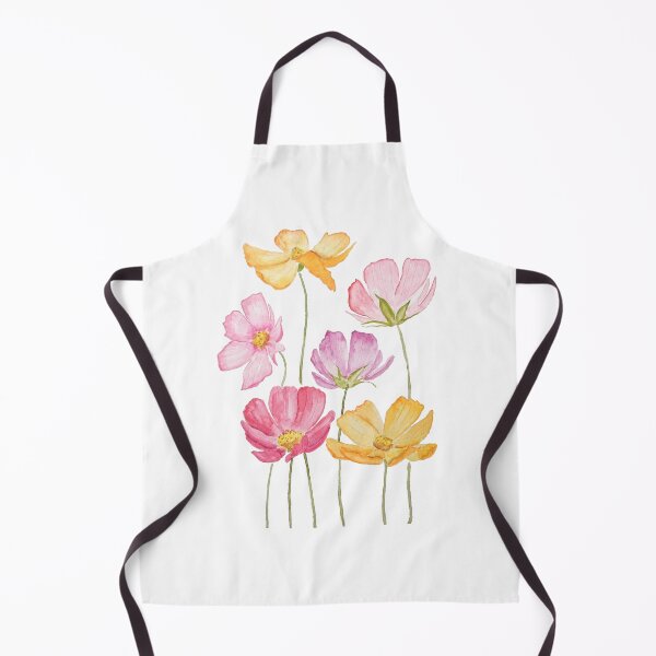 Item preview, hand painted colorful cosmos flowers designed and sold by ColorandColor.