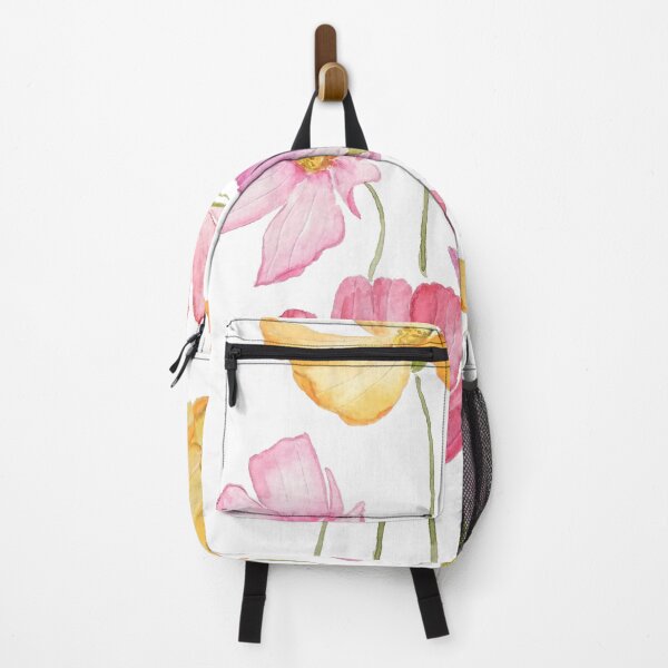 Item preview, hand painted colorful cosmos flowers designed and sold by ColorandColor.