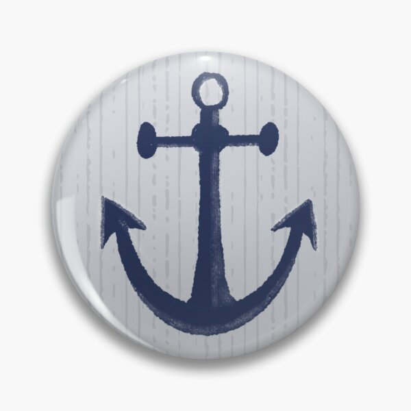 Item preview, Maritime pattern of blue anchors on light gray designed and sold by colorofmagic.