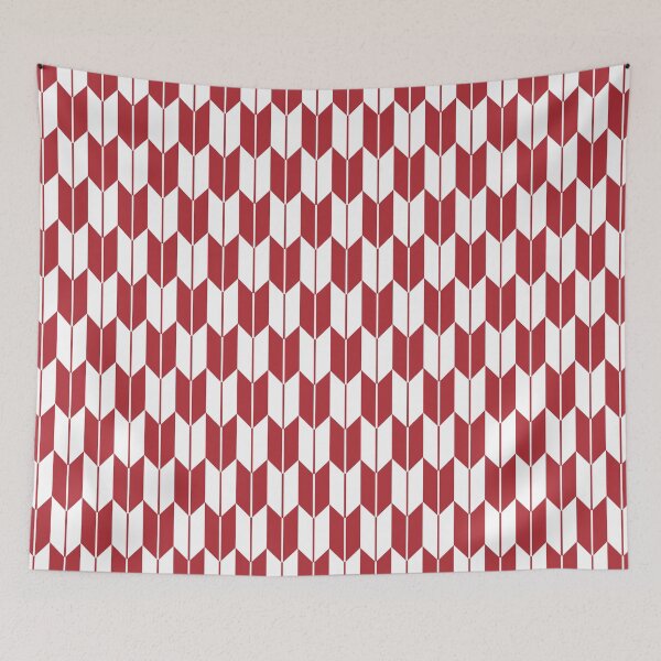 Item preview, Red and White Yagasuri Traditional Japanese Pattern #1 designed and sold by Heedee Design.