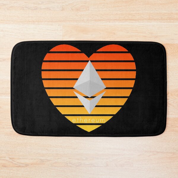 Artikelvorschau, Rote und orange Liebe Ethereum Herz Sonnenuntergang entworfen und verkauft von Bitcoin-Fashion.
