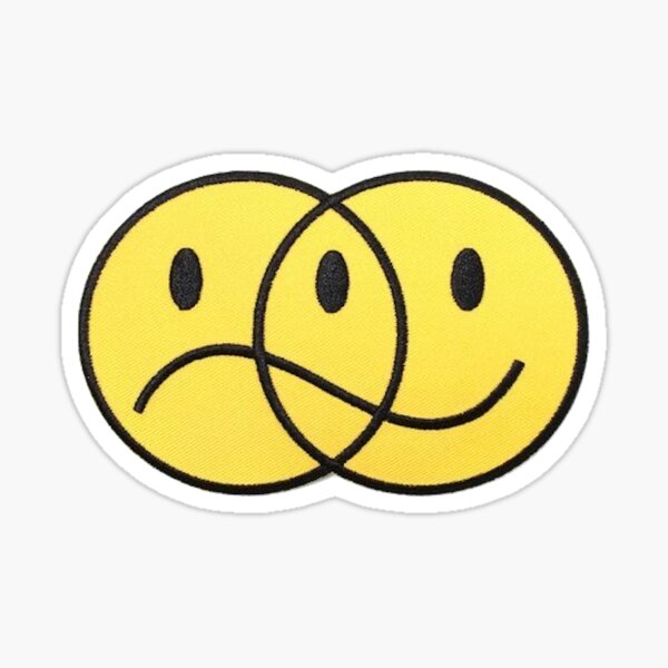 Smiley/Sad Face Sticker