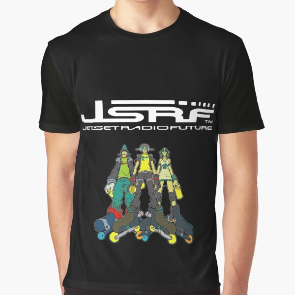 Vista previa del artículo con la obra «Jet Set Radio Future (JSRF) Texto del logotipo de GGs Blanco», diseñado y vendido por everything4eva.