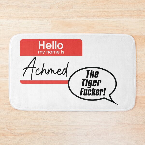 Item preview, Twisted Achmed Lyrics Name Tag designed and sold by broadwaycantdie.