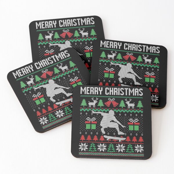 Item preview, Ugly Merry Christmas Skateboarding Santa Xmas designed and sold by Dinaleroy.