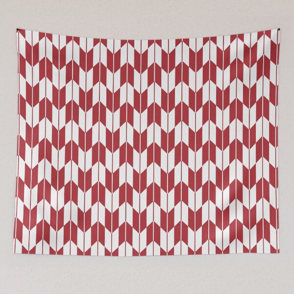 Item preview, Red and White Yagasuri Traditional Japanese Pattern #2 designed and sold by Heedee Design.