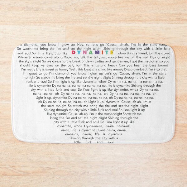 Item preview, DYNAMITE - BTS Song Lyrics designed and sold by vanessarenfrow.